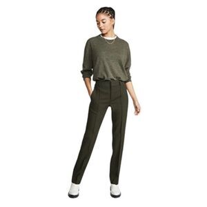 Vince High Waist Tailored Pants in Dark Fig Leaf Size 6